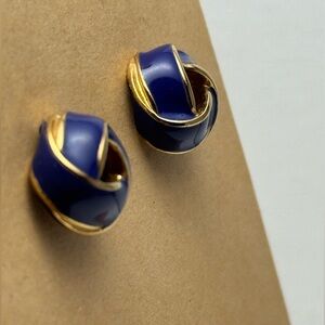 90s Enamel Knot post Earrings